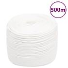 vidaXL Båtlina helvit 10 mm 500 m polypropylen 152563