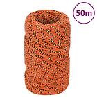 vidaXL Båtlina orange 2 mm 50 m polypropen 152636