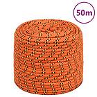 vidaXL Båtlina orange 6 mm 50 m polypropylen 152656