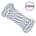 vidaXL Båtlina vit 5 mm 250 m polypropylen 152282