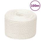 vidaXL Rep vit 16 mm 100 m polypropylen 153066