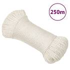 vidaXL Rep vit 6 mm 250 m polypropylen 153043