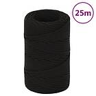 vidaXL Rep svart 20 mm 25 m polyester 152792