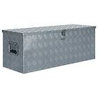 vidaXL Storage Box aluminium 110.5x38.5x40 cm silver 142941