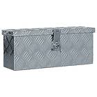 vidaXL Storage Box aluminium 48.5x14x20 cm silver 142935