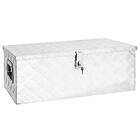 vidaXL Storage Box silver 80x39x30 cm aluminium 152252