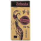 Zebeda Chocolate Ekologisk Mörk Choklad 70% med Quinoa 100g