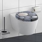 vidaXL SCHÜTTE Siège de toilette med mjuk stängning GREY STONE 438746