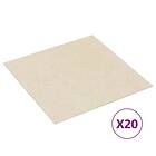 vidaXL Självhäftande golvplankor 20 st PVC 1,86 m² beige 330173