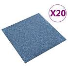 vidaXL Textilplattor 20 st 5 m² 50x50 cm blå 147316