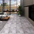 vidaXL Golvbrädor PVC 4.46 m² 3 mm självhäftande cement Ruskea 146575