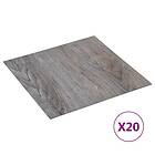 vidaXL Självhäftande golvplankor 20 st PVC 1.86 m² ljusbrun 330166