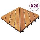 vidaXL Trall 20 st Ruskea 30x30 cm massivt akaciaträ 3114666