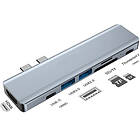 NÖRDIC 2 till 7 USB-C dockningsstation för MacBook Pro och Air 1xHDMI 4K30Hz 1xU