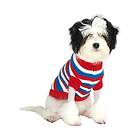 Stickad Hundtröja Red, White & Blue Striped / 20 cm