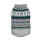 Stickad Hundtröja Grey Fair Isle Vintage / 20 cm