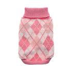 Stickad Hundtröja Pink Argyle / 35 cm
