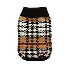 Stickad Hundtröja Brown Tartan / 30 cm