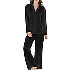 Damella Woven Silk Plain Pyjamas Set (Dam)