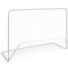 vidaXL Fotbollsmål Med Nät 182X61X122 Cm Stål Vit Fotbollsmål