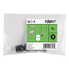 STABILIT Möbelfot Stabilit Svart 16Mm 4St