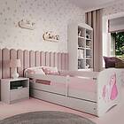 Princess Kocot Kids Barnsäng Babydreams Vit And Horse Med Låda Och Madrass 140x70 Cm Barnsängar