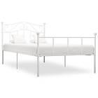 vidaXL Sängram Metall Vit 140X200 Cm Barnsängar