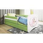 Kocot Kids Barnsäng Babydreams Grön Horse Med Madrass 140x70 Cm Barnsängar