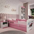 Kocot Kids Barnsäng Babydreams Rosa Formula One Med Låda Och Madrass 160x80 Cm Barnsängar