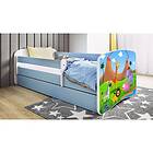 Kocot Kids Barnsäng Babydreams Blå Safari Med Madrass 160x80 Cm Barnsängar