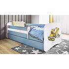 Kocot Kids Barnsäng Babydreams Blå Digger Med Låda 180x80 Cm Barnsängar