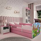 Kocot Kids Barnsäng Babydreams Rosa Safari Med Madrass 140x70cm