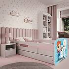 Kocot Kids Barnsäng Babydreams Vit Frozen Med Låda Och Madrass 180x80cm