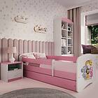 Kocot Kids Barnsäng Babydreams Rosa Zoo Med Madrass 180x80cm
