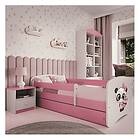 Kocot Kids Barnsäng Babydreams Rosa Panda Med Låda Och Madrass 140x70cm