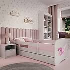 Kocot Kids Barnsäng Babydreams Vit Fairy With Wings Med Madrass 140x70cm