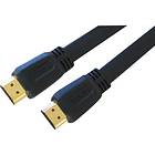 Cables Direct Gold Flat HDMI - HDMI High Speed 2m