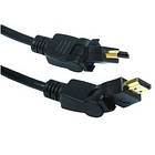 Cables Direct Gold HDMI - HDMI High Speed with Ethernet (swivel) 1m