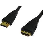 Cables Direct Gold HDMI - HDMI M-F 3m