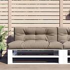vidaXL Palldynor 2st Taupe Tyg 314551