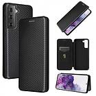 Samsung Galaxy S21 Fodral Kolfibertextur Svart