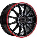 Ronal R54 Black Red 7x17 4/100 ET35 B68