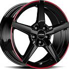 Ronal R69 MCR Jet Black Red rim 8x18 5/120 ET42 B65.1