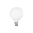 EGLO LED-glödlampa med filament form: G95 E27 9W varmt vitt ljus 2700 K mjölkvit