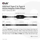 Club 3D USB Type-C-kabel USB-C till USB Type A 10 m
