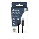 MediaRange USB-C Lade-/Datenkabel USB 3,1 10Gbit/s 1,2m sw