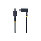 Durable StarTech.com 6in (15cm) USB C Charging Cable Right Angle, 60W PD 3A, Hea