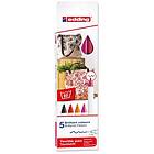 Edding 4600 Textilpenna 5-set Warm Tones