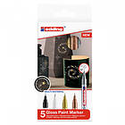 Edding Gloss Paint Marker Extra-Fine 5-set Metallic