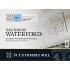 Waterford St Cuthberts Mill Saunders Akvarellblock White CP/NOT 31x23 cm 300g